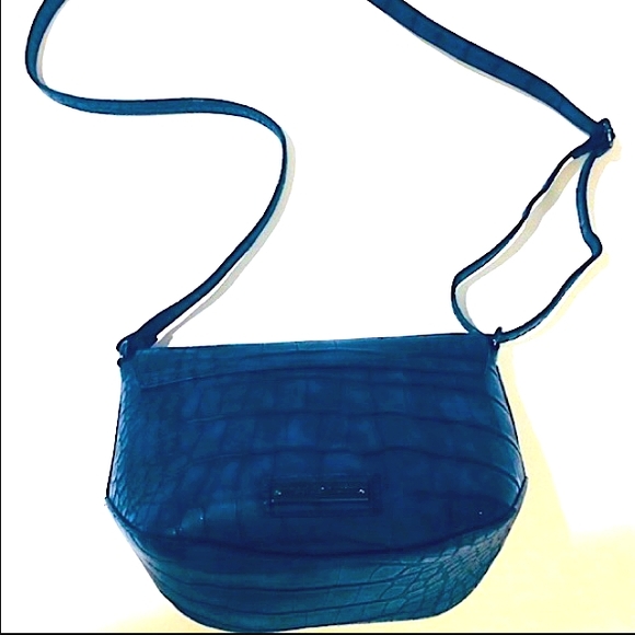 🌸NWOT Madden Girl Navy Faux Croc Crossbody Bag🌸 - Picture 10 of 14